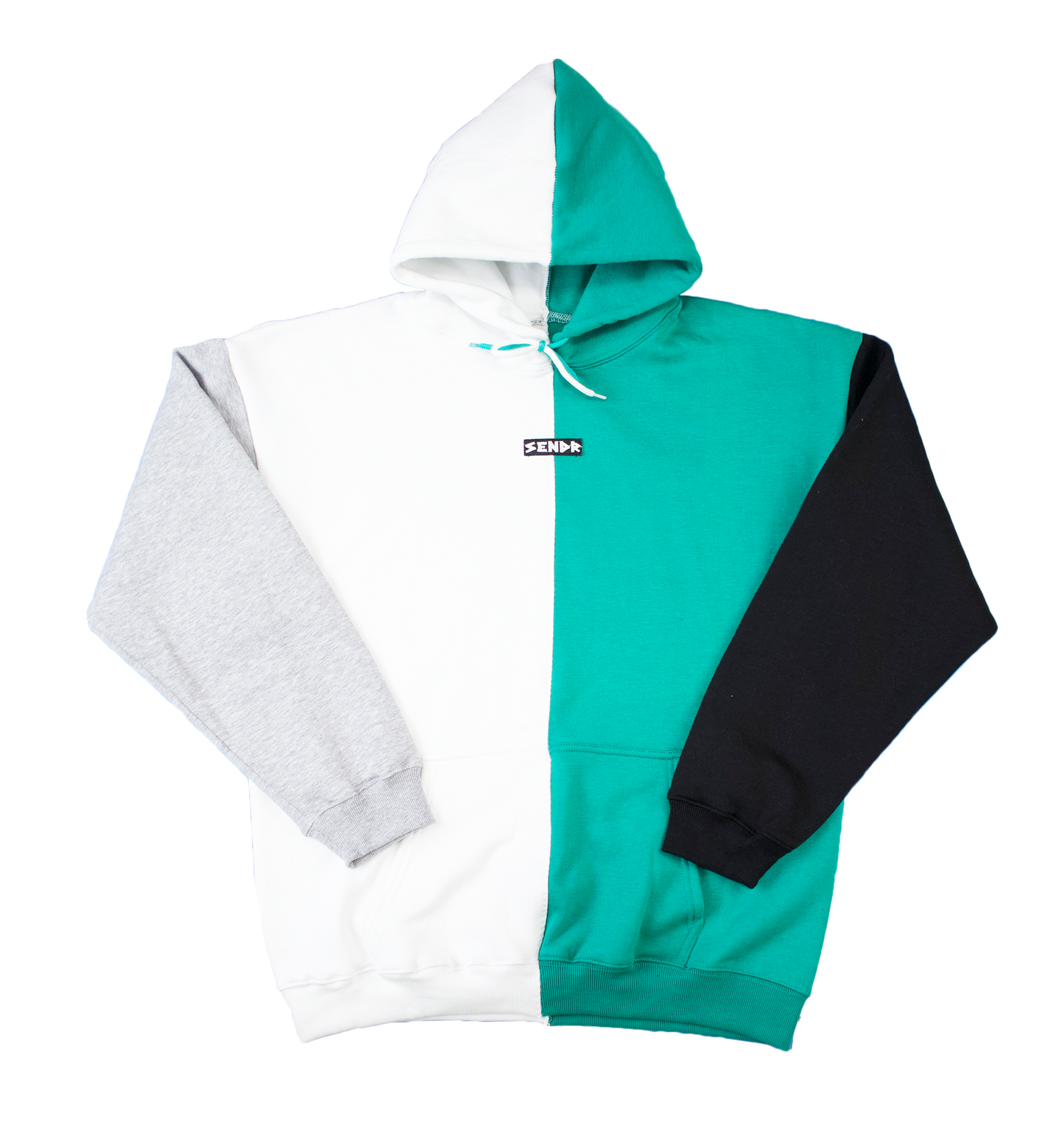 Grey, White, Teal, Black