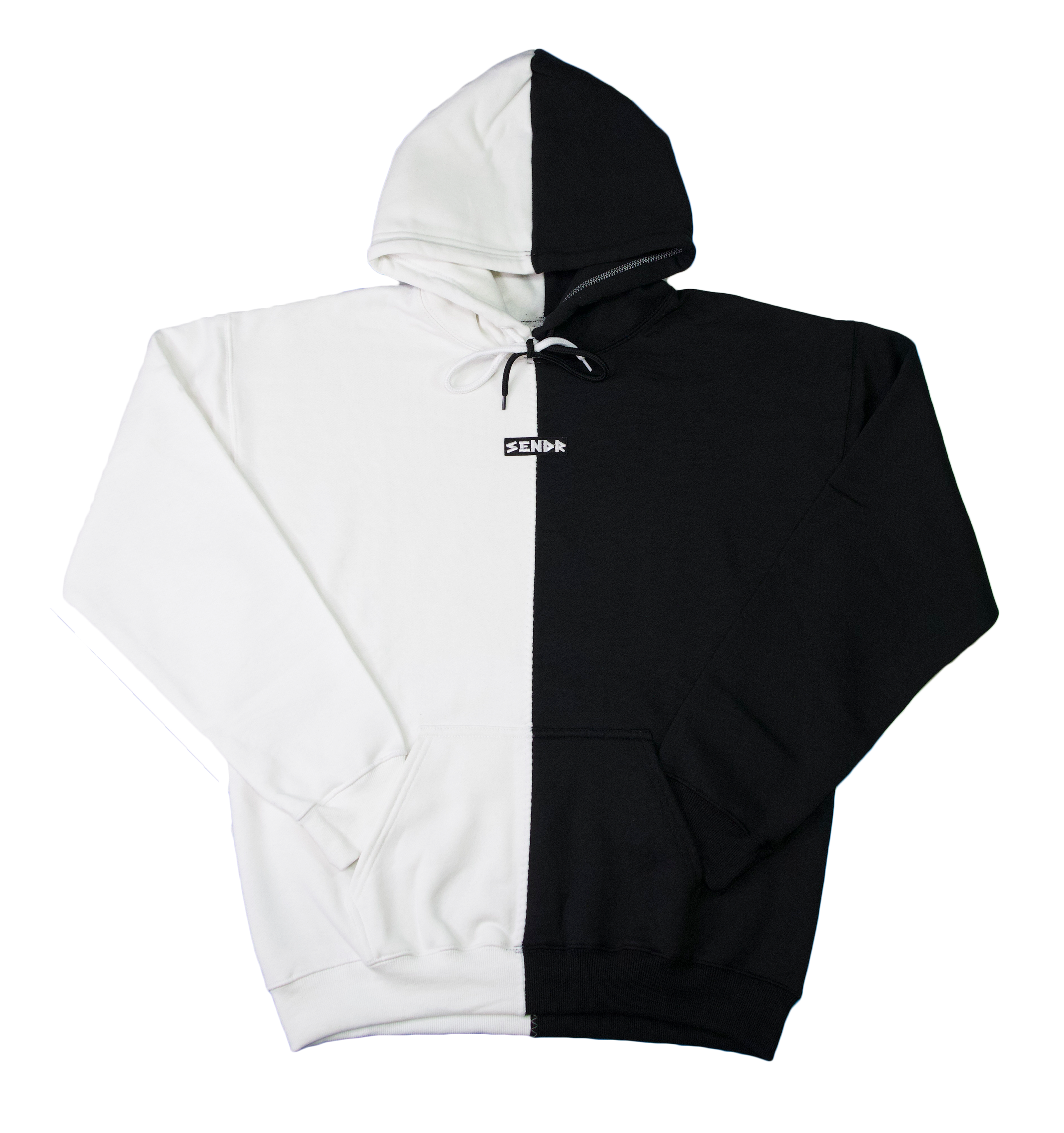 Jacket Black And White Hoodies Womens White Hoodie Half Black Half