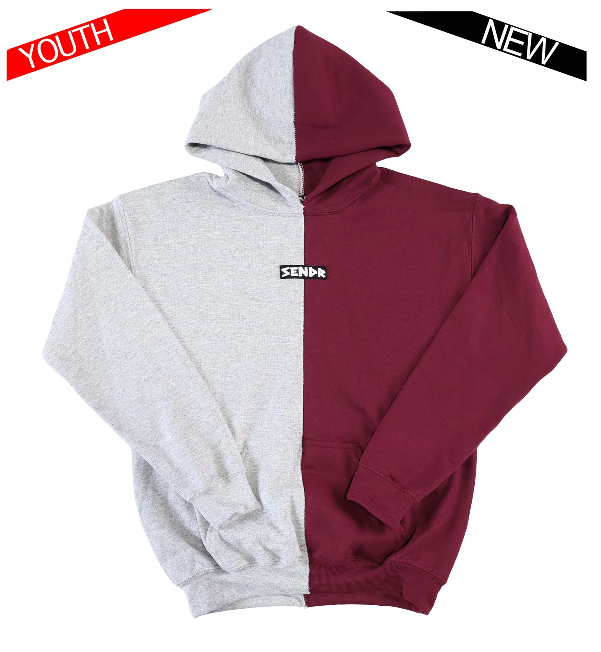 Youth - Light Gray / Maroon