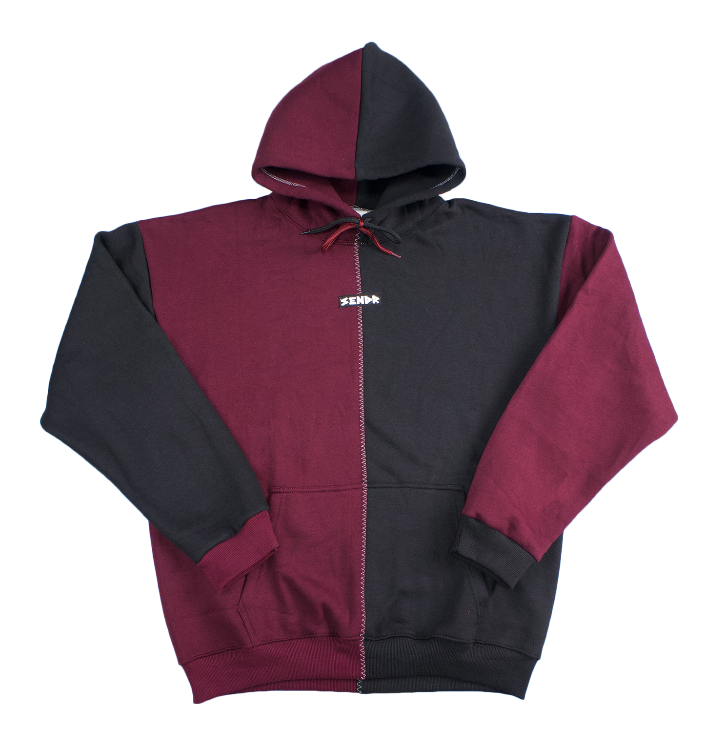 Black / Maroon (sleeves + cuffs swapped)