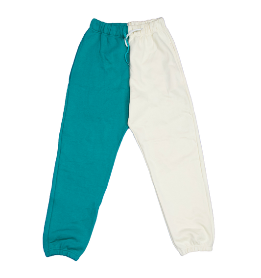 Teal / Cream Sweatpants