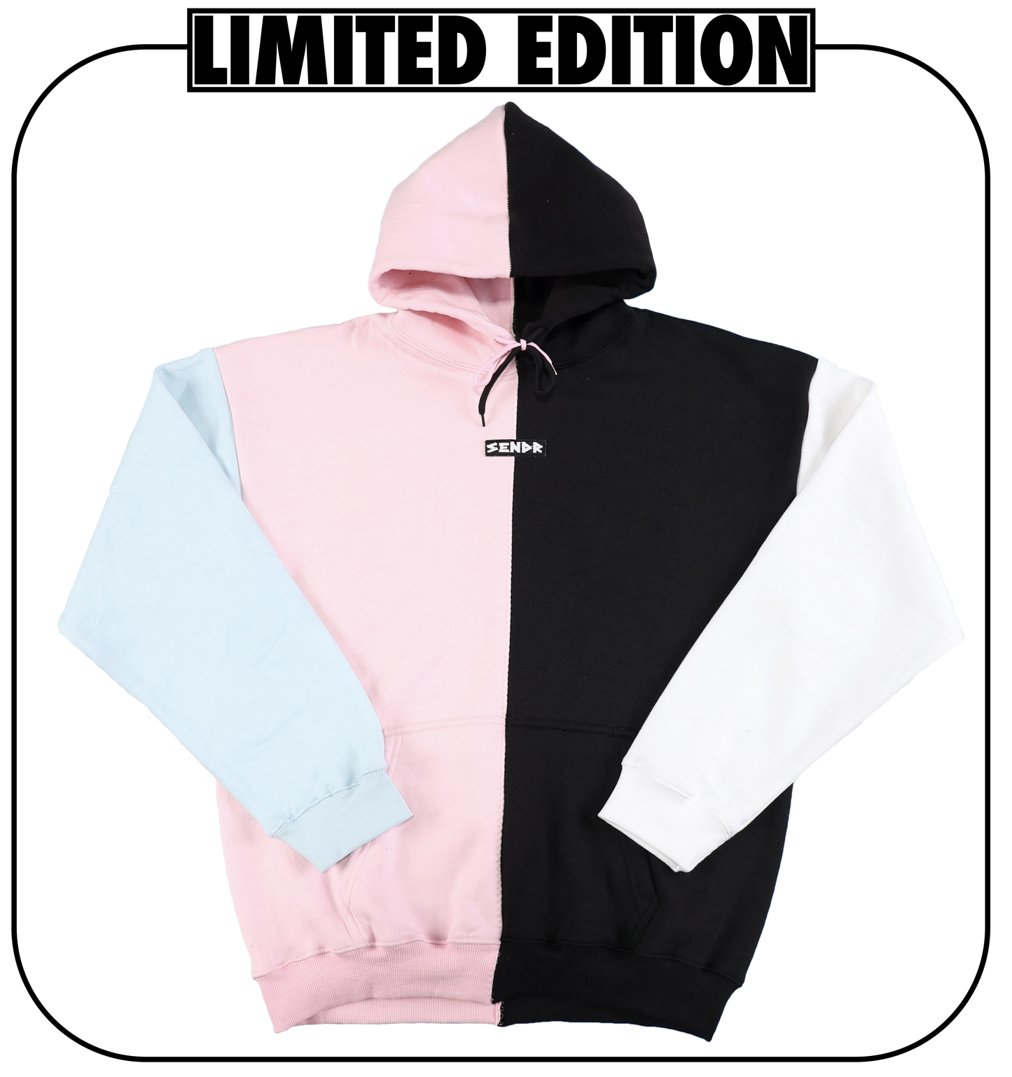 Light Blue / Light Pink / Black / White